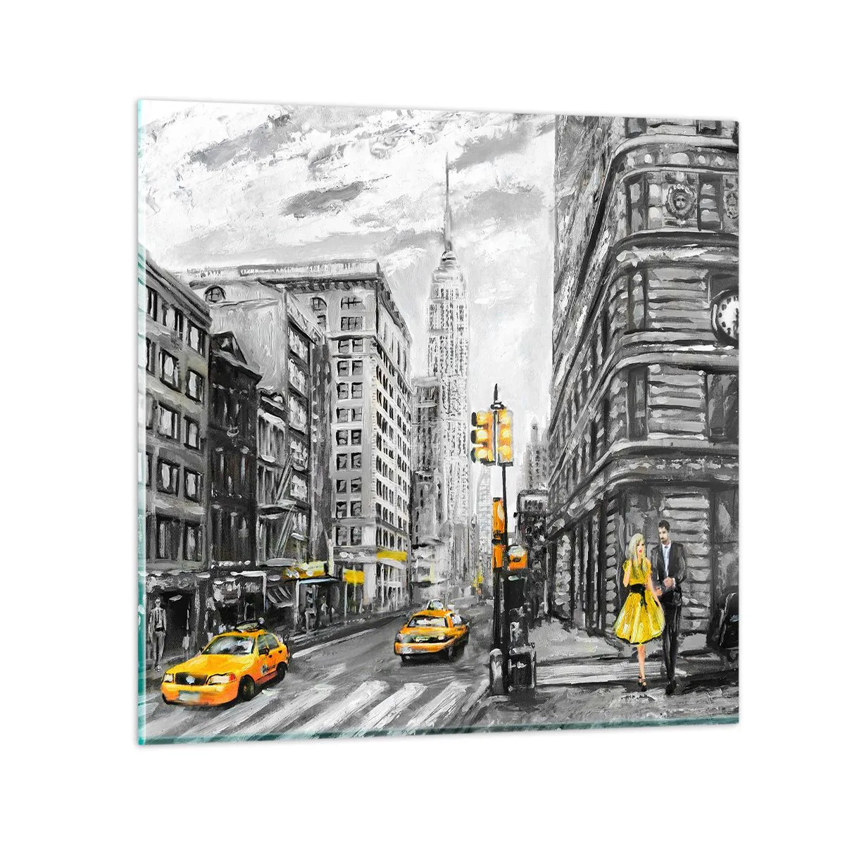 Quadro su vetro - Racconto di New York - 70x70 cm