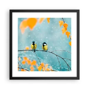 Poster in cornice nera - Pettegolezzi alati - 40x40 cm