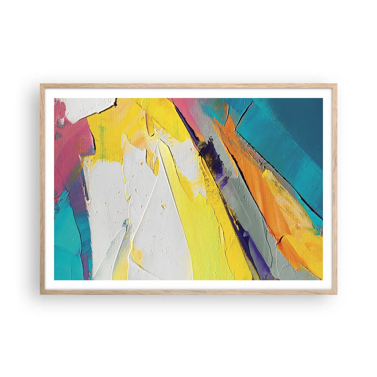 Poster in cornice rovere chiaro - Anatomia della luce - 100x70 cm