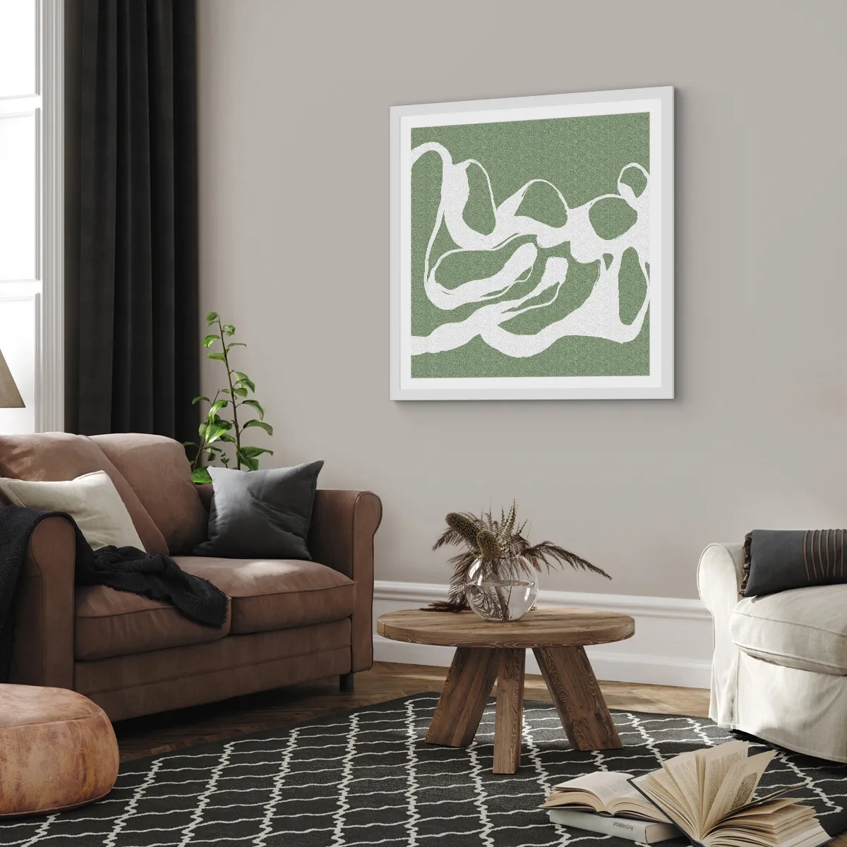 Poster in cornice bianca - Il richiamo dello spazio - 40x40 cm