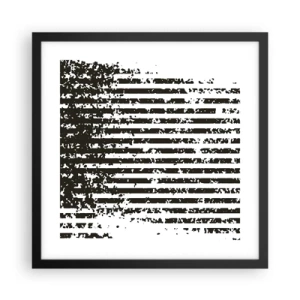 Poster in cornice nera - Ritmo e rumore - 40x40 cm