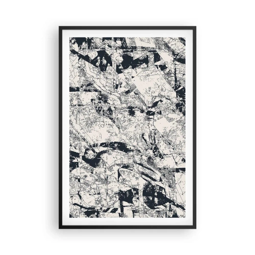 Poster in cornice nera - La compenetrazione degli opposti - 61x91 cm