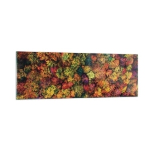Quadro su vetro - Il bouquet degli alberi d'autunno - 90x30 cm