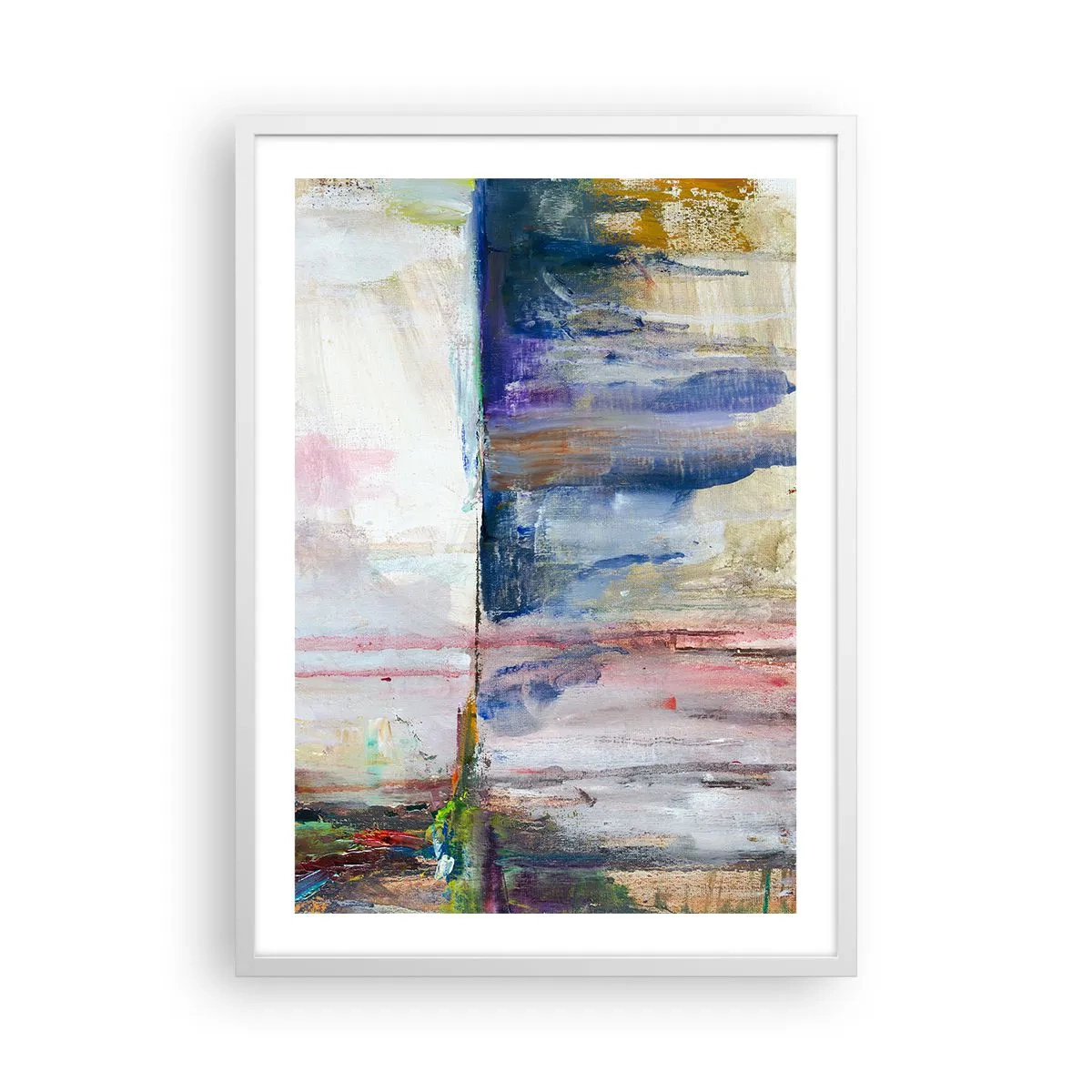 Poster in cornice bianca - Impressioni e suggestioni colorate - 50x70 cm
