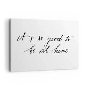 Quadro su tela - Stampe su Tela - Lettering in stile calligrafico su sfondo bianco - 120x80cm - Tutta la verità - Decorazione murale moderna per soggiorno e camera da letto ARTTOR