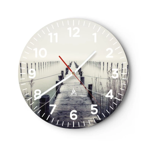 Orologio da parete - Orologio in Vetro - Immergiti nella pace - 40x40 cm