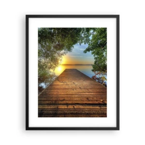 Poster in cornice nera - Non avere fretta, siediti - 40x50 cm