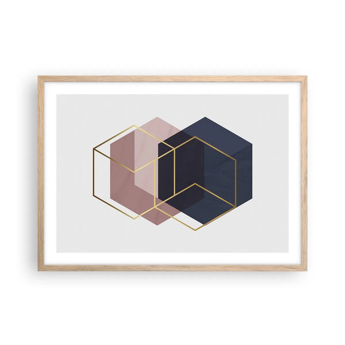 Poster in cornice rovere chiaro - La forza della semplicità - 70x50 cm