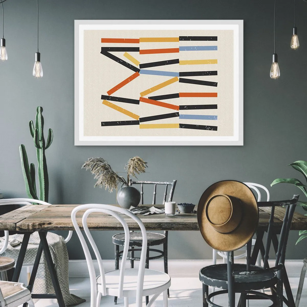 Poster in cornice bianca - Composizione orizzontale - 91x61 cm