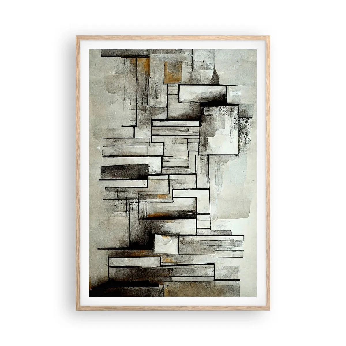 Poster in cornice rovere chiaro - La forza della semplicità - 70x100 cm
