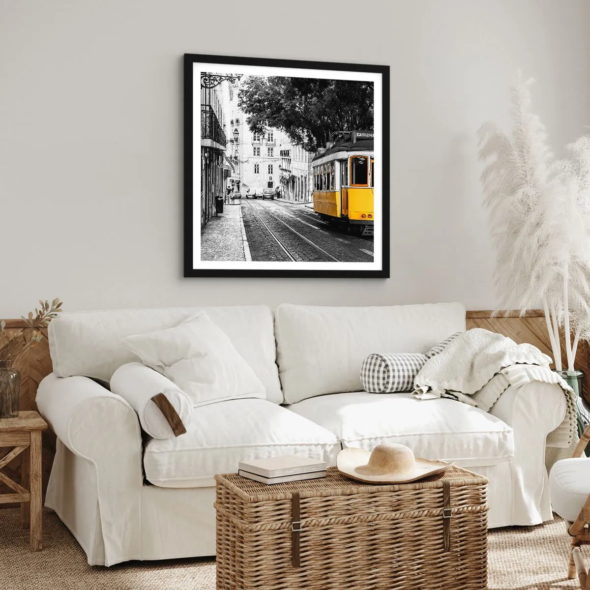 Poster in cornice nera - Con il fado in sottofondo - 60x60 cm