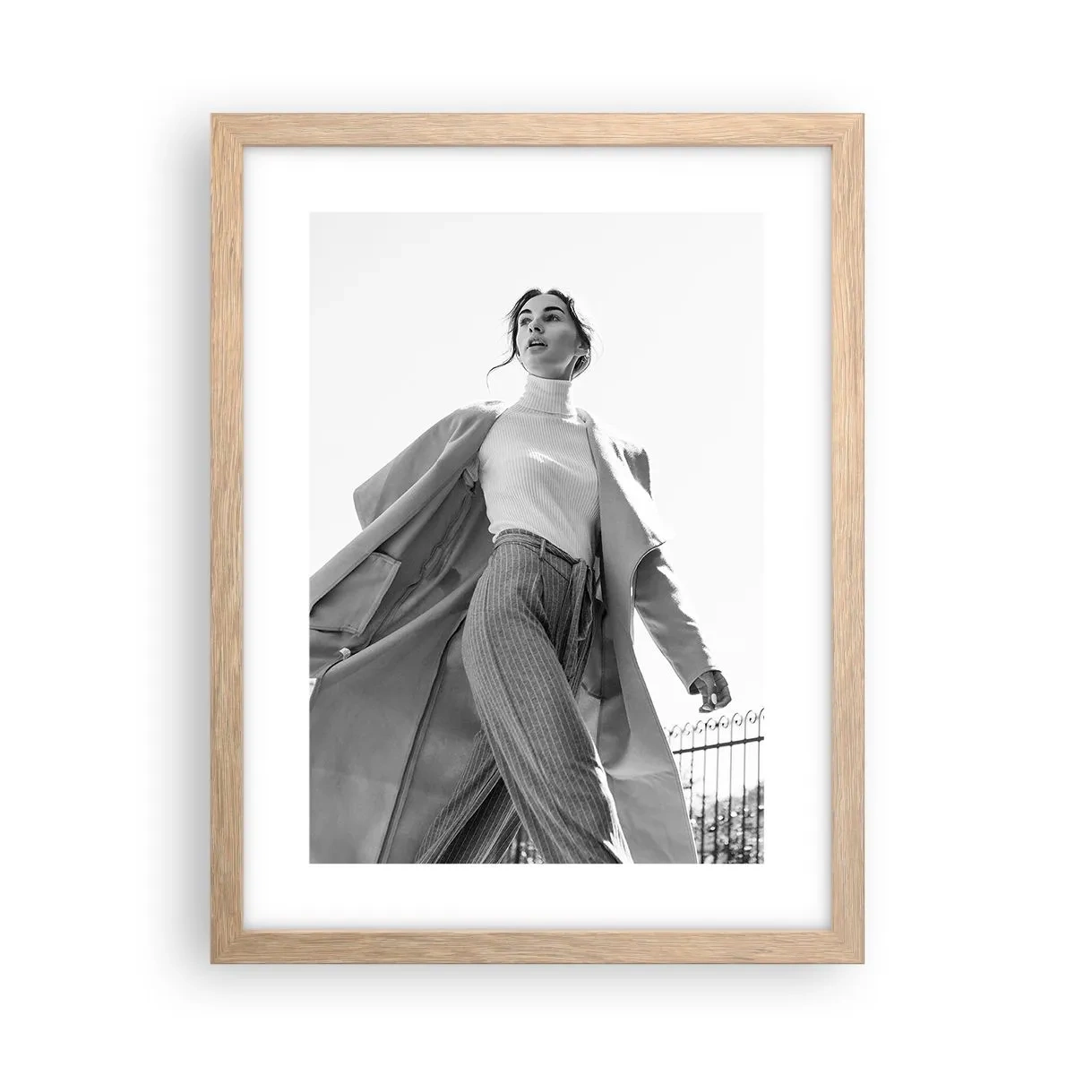 Poster in cornice rovere chiaro - Vieni con me? - 30x40 cm