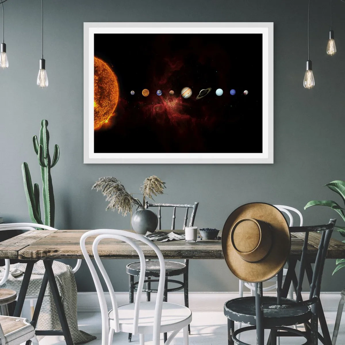 Poster in cornice bianca - Il nostro vicinato - 50x40 cm