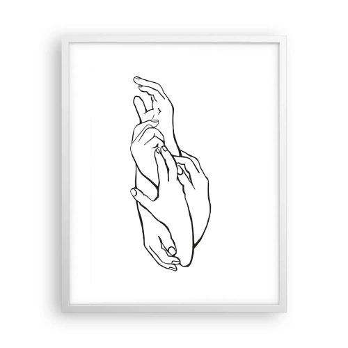 Poster in cornice bianca - Il tocco buono - 40x50 cm