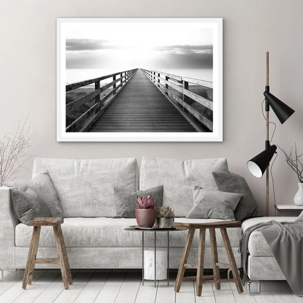 Poster in cornice bianca - Sempre più lontano - 70x50 cm