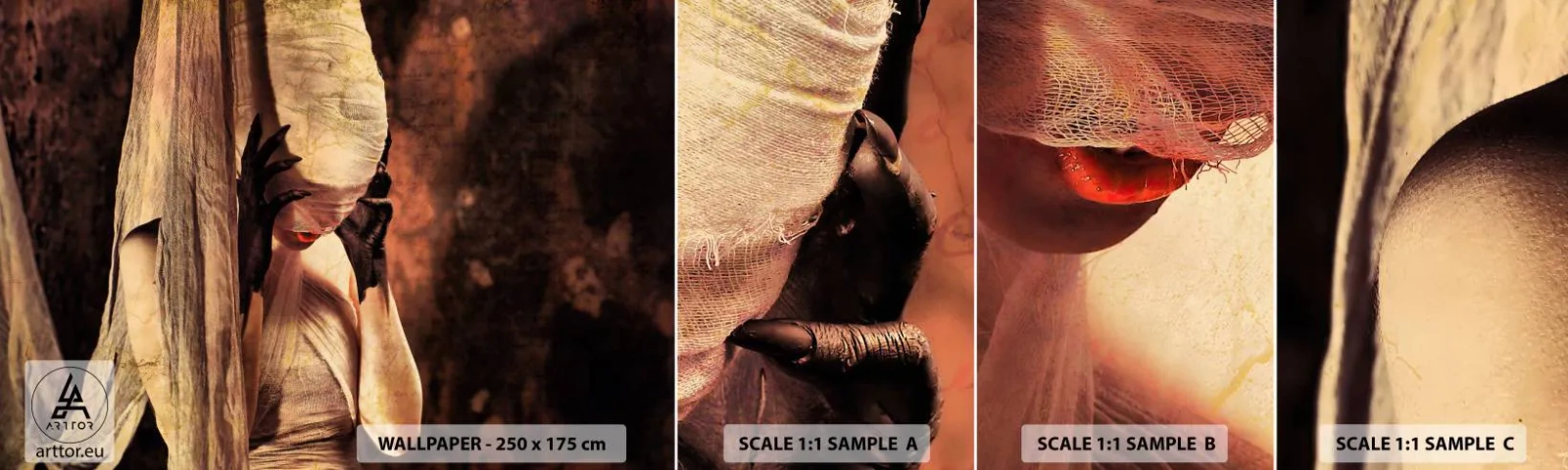 Campione Di Fotomurale Standard Eco - Tra il bene e il male - Teatro, Pezzo, Uomo - 100x30 cm