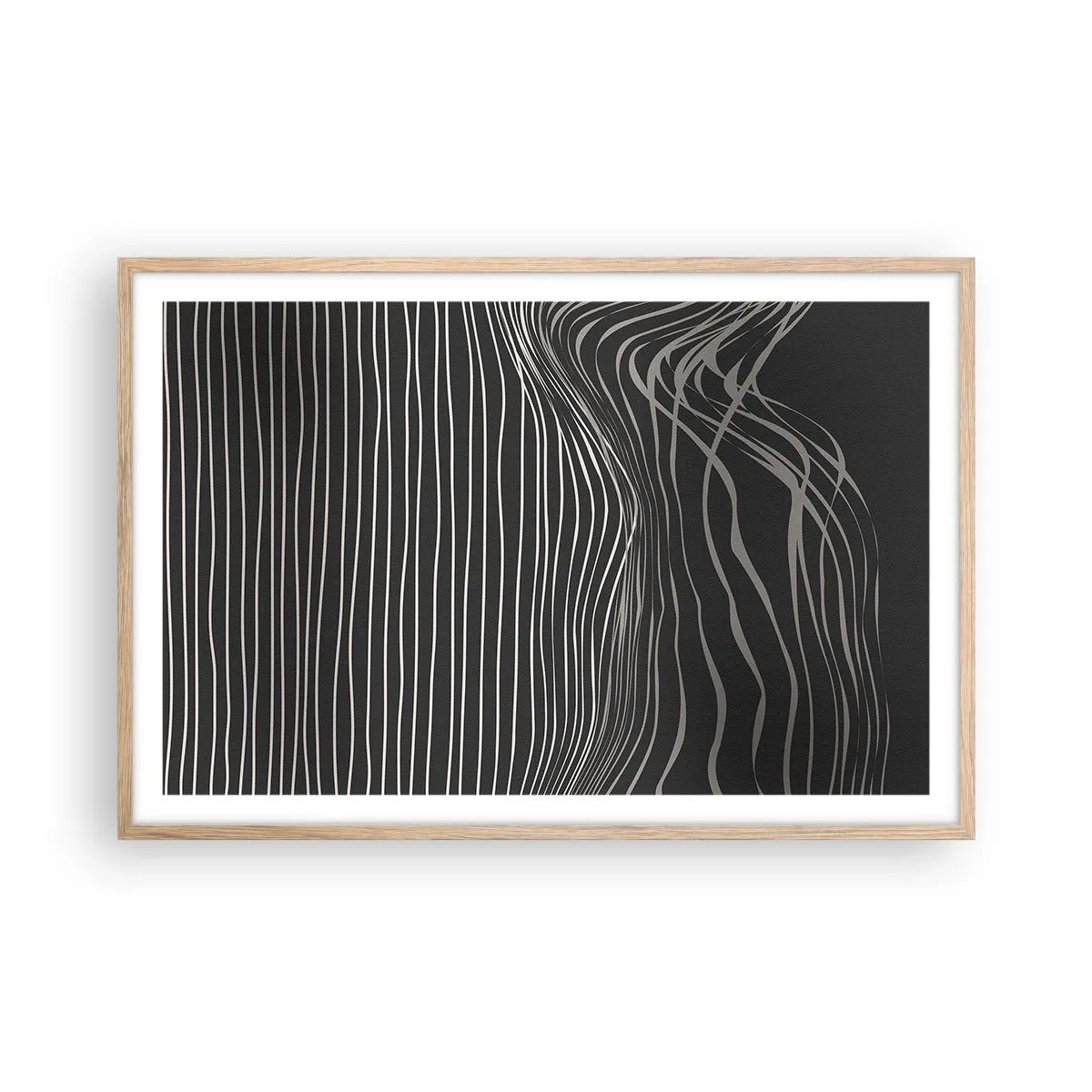 Poster in cornice rovere chiaro - Ritmo e accento - 91x61 cm