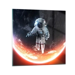 Quadro su vetro - Posso restare ancora un po'? - 50x50 cm