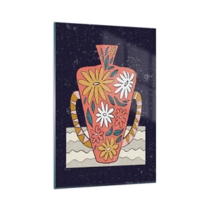 Quadro su vetro - Brocca dipinta - 80x120 cm