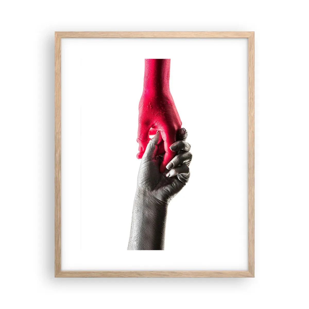 Poster in cornice rovere chiaro - Insieme, sebbene diversi - 40x50 cm