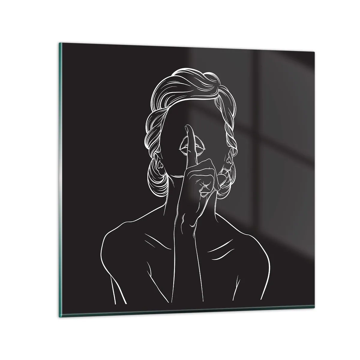 Quadro su vetro - Il bello emerge nel silenzio - 50x50 cm