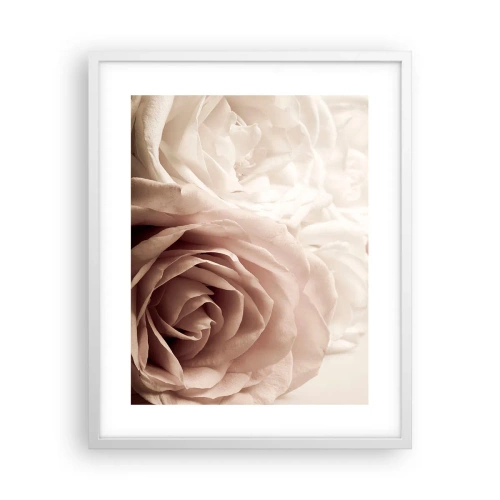 Poster in cornice bianca - Nel cuore della rosa - 40x50 cm