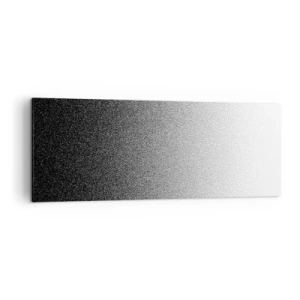 Quadro su tela - Stampe su Tela - Gradiente minimalista in bianco e nero al punto - 140x50cm - Verso la luce - Decorazione murale moderna per soggiorno e camera da letto ARTTOR