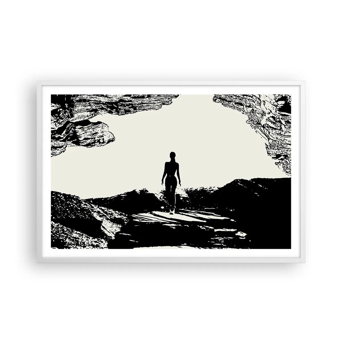 Poster in cornice bianca - Un nuovo sguardo - 91x61 cm