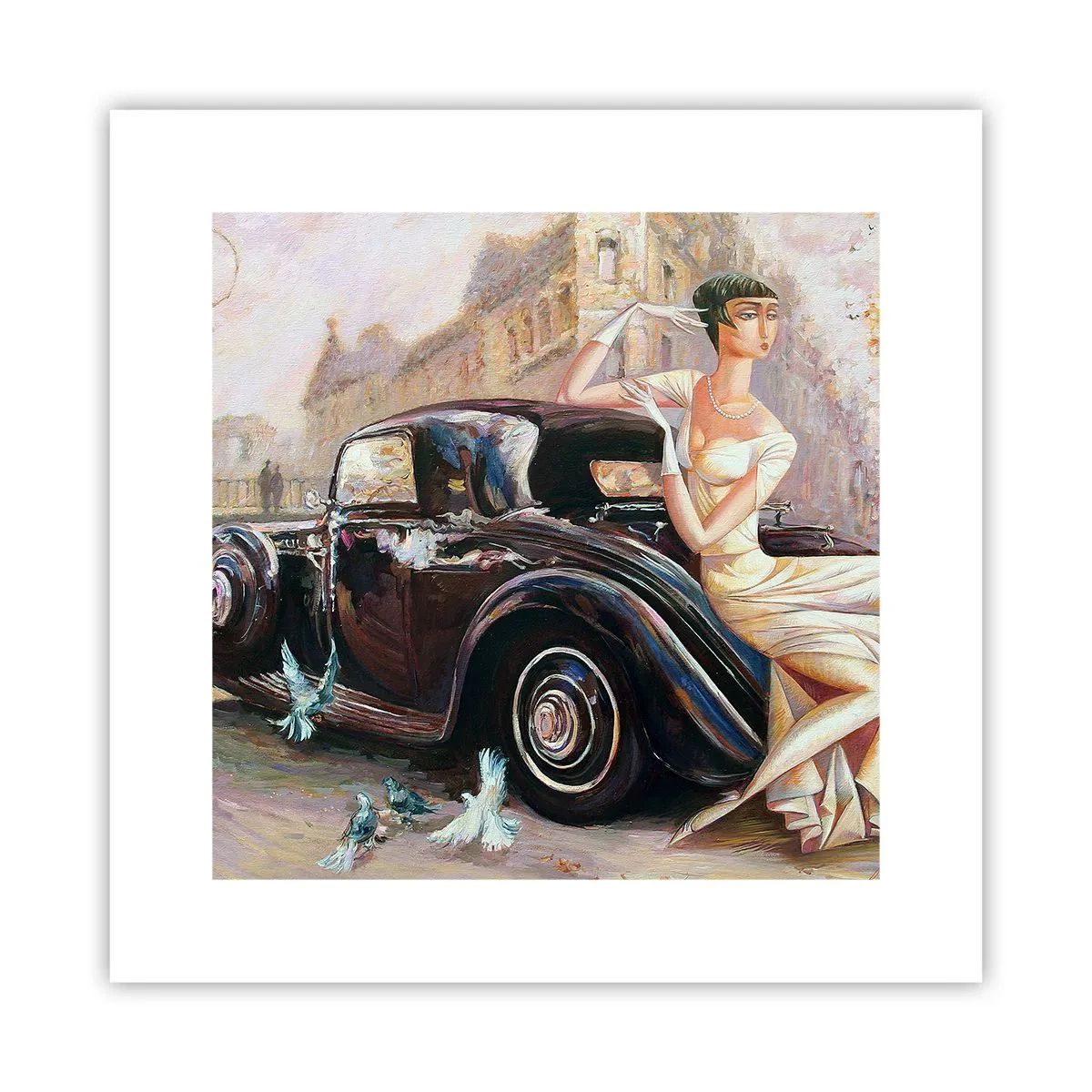 Poster - Eleganza in stile retro - 30x30 cm