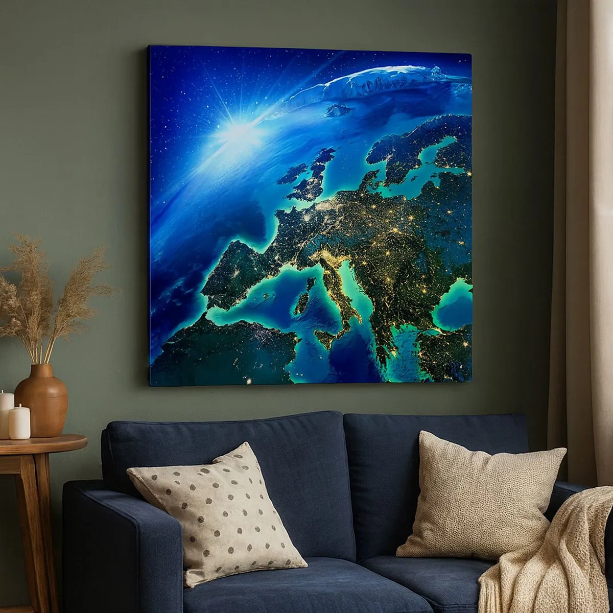 Quadro su tela - Stampe su Tela - L'Europa scintillante - 30x30 cm