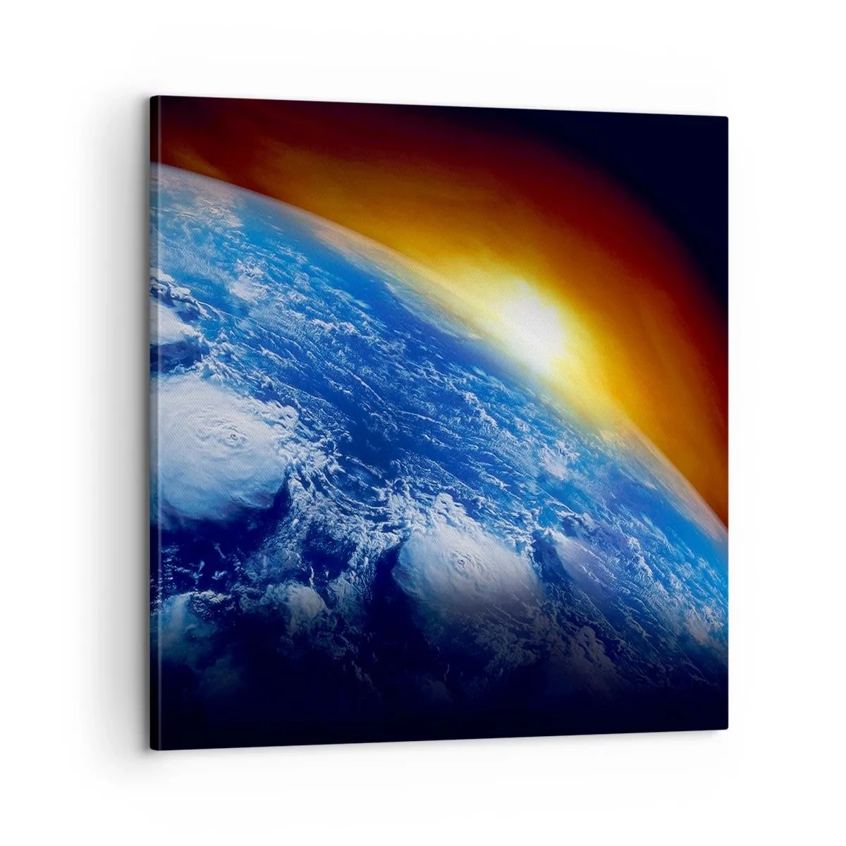 Quadro su tela - Stampe su Tela - L'alba sul pianeta azzurro - 60x60 cm