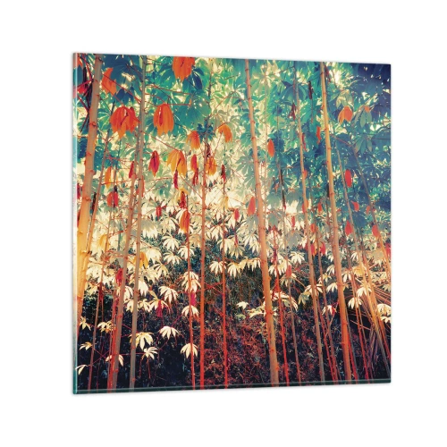 Quadro su vetro - La vita segreta delle foglie - 30x30 cm
