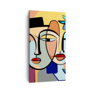 Quadro su tela - Stampe su Tela - Appuntamento in stile Picasso - 45x80 cm