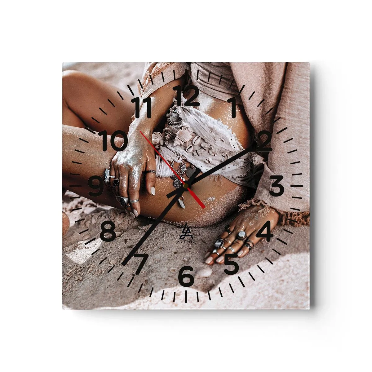 Orologio da parete - Orologio in Vetro - Gettata dalle onde? - 30x30 cm