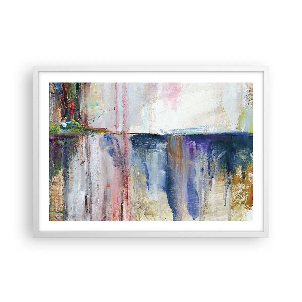 Poster in cornice bianca - Impressioni e suggestioni colorate - 70x50 cm