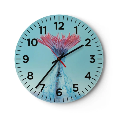 Orologio da parete - Orologio in Vetro - L'abbraccio che ravviva - 40x40 cm