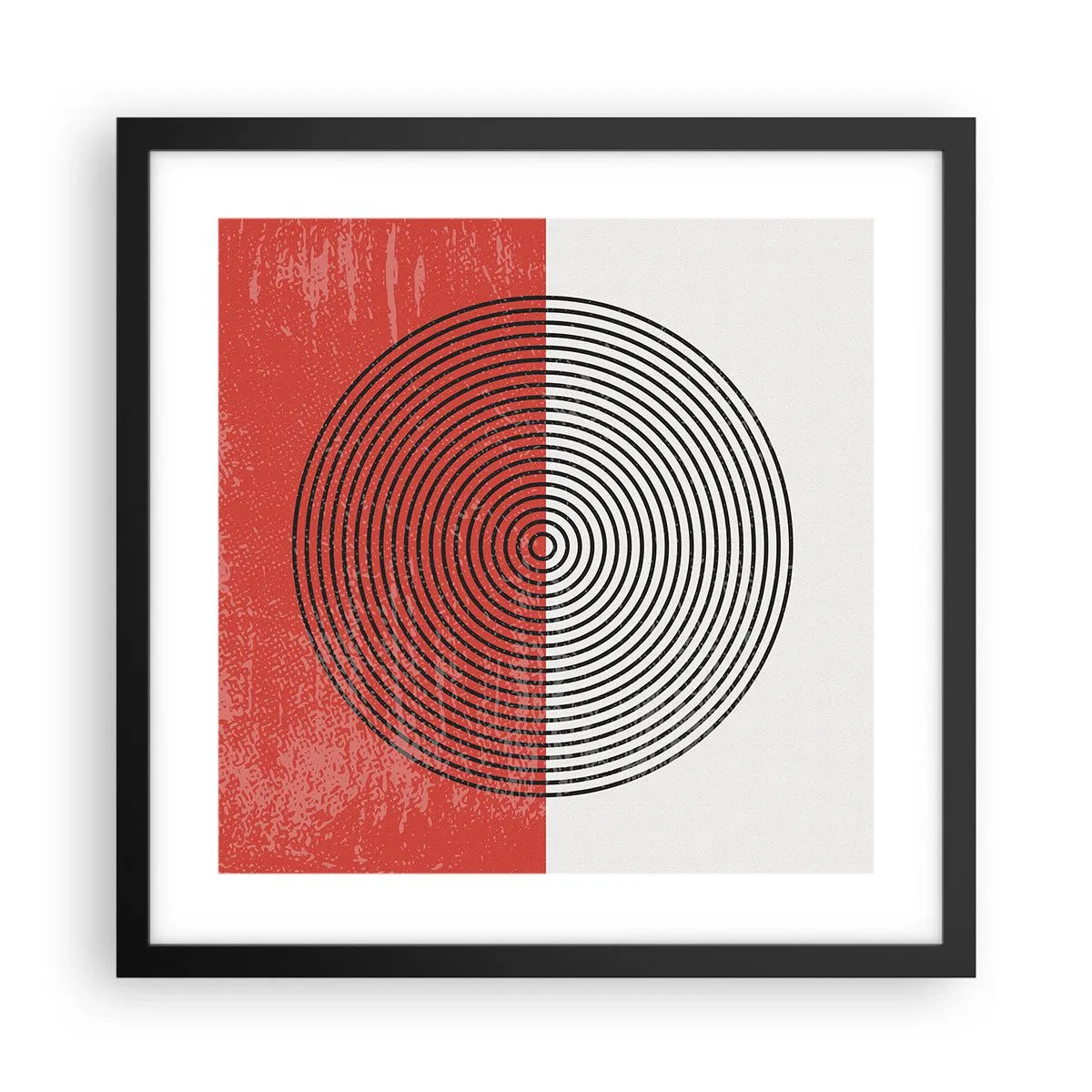 Poster in cornice nera - Dritto al centro - 40x40 cm