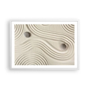 Poster in cornice bianca - Il tocco del calore - 70x50 cm