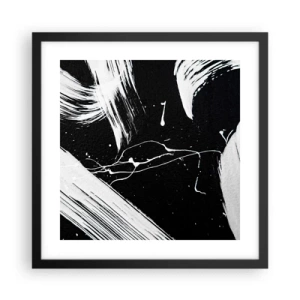 Poster in cornice nera - Spezzando l'oscurità - 40x40 cm