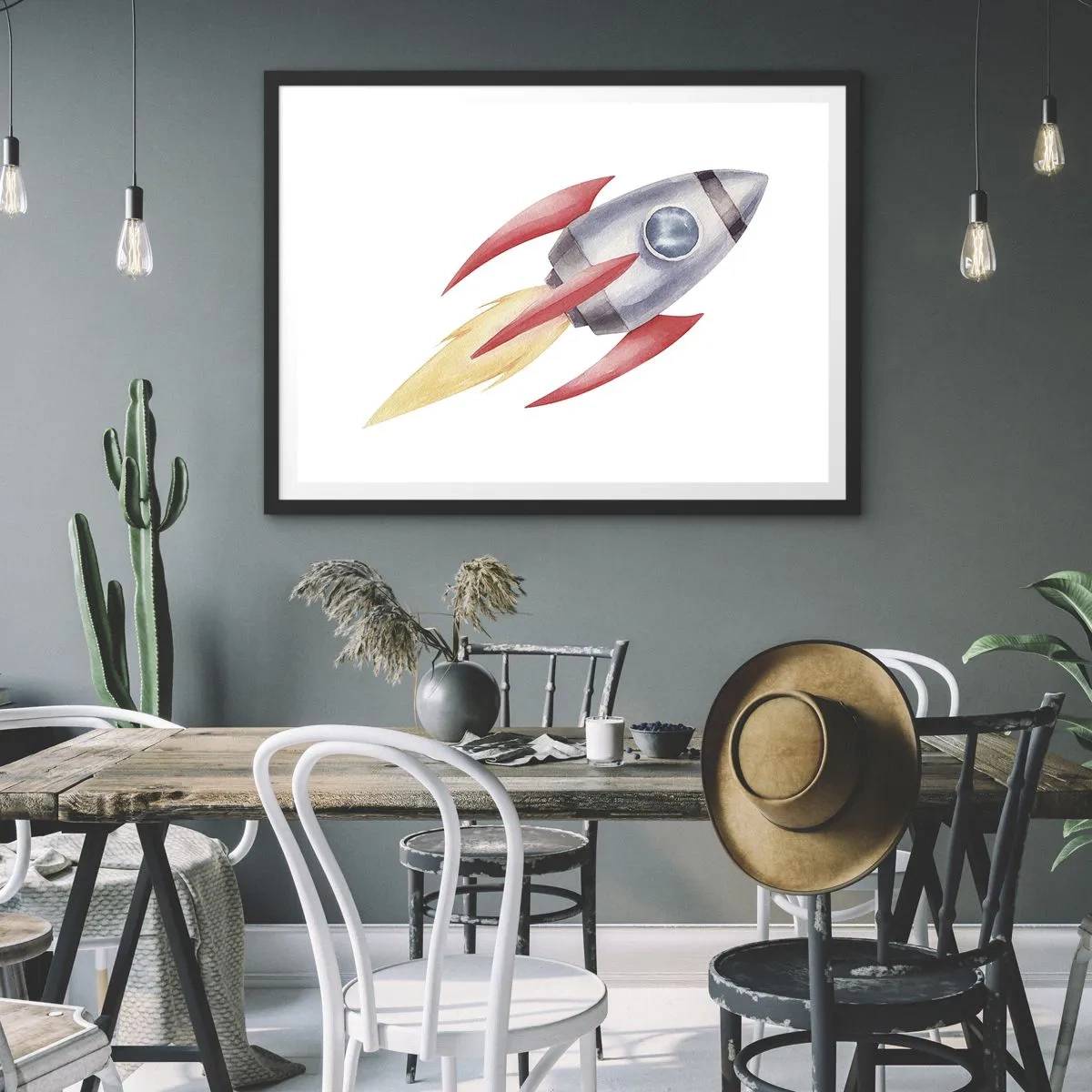 Poster in cornice nera - Più in alto, più veloce, più lontano - 91x61 cm