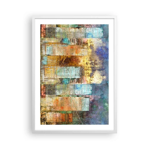 Poster in cornice bianca - Metropoli nel sole - 50x70 cm