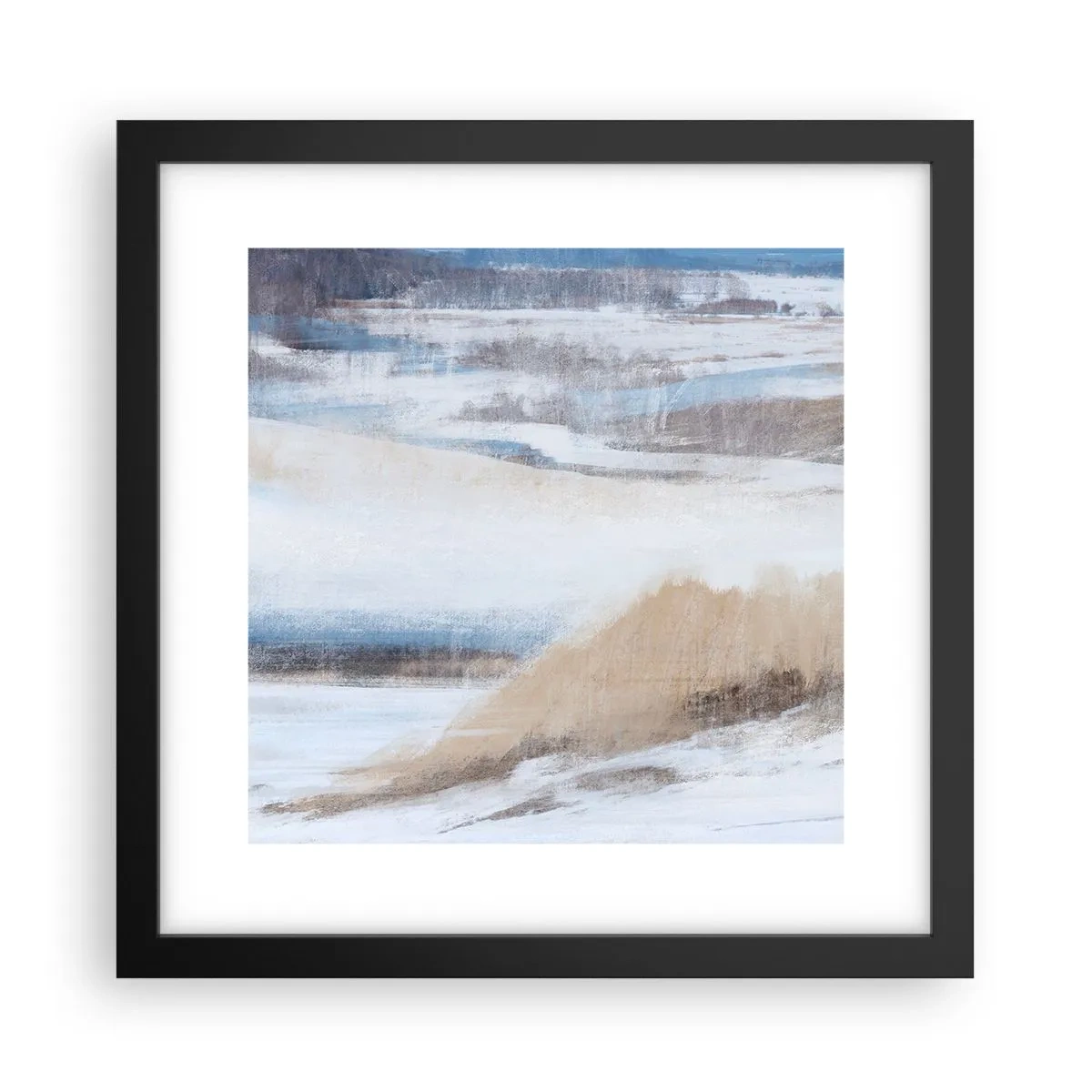 Poster in cornice nera - Composizione invernale - 30x30 cm