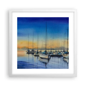 Poster in cornice bianca - La fine di una buona giornata - 40x40 cm