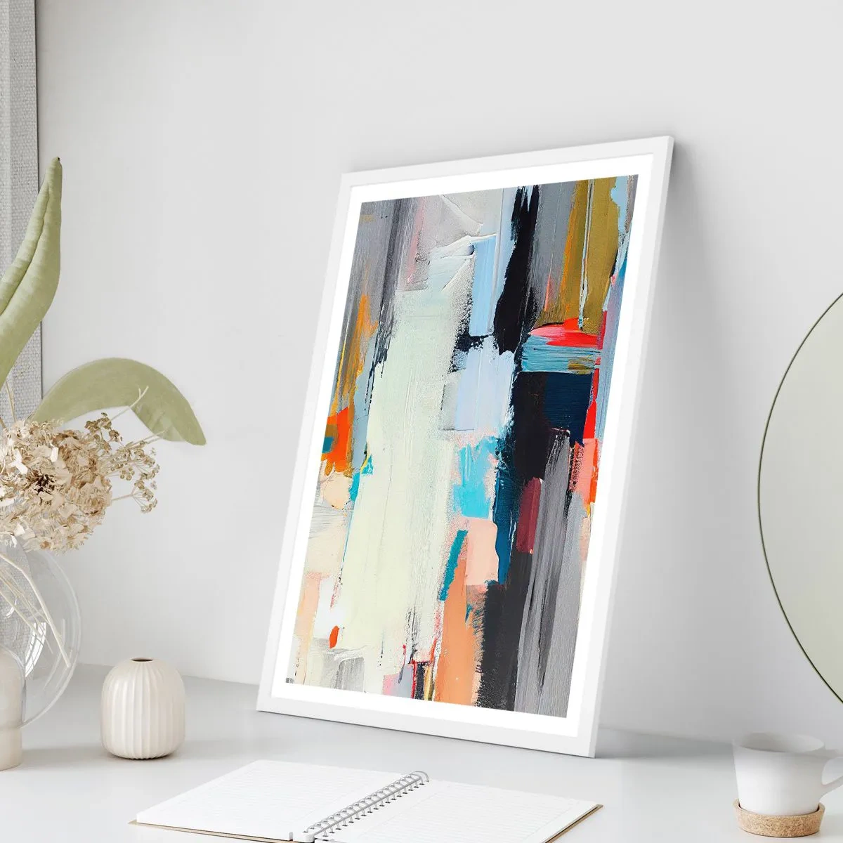 Poster in cornice bianca - C'è una logica? - 70x100 cm