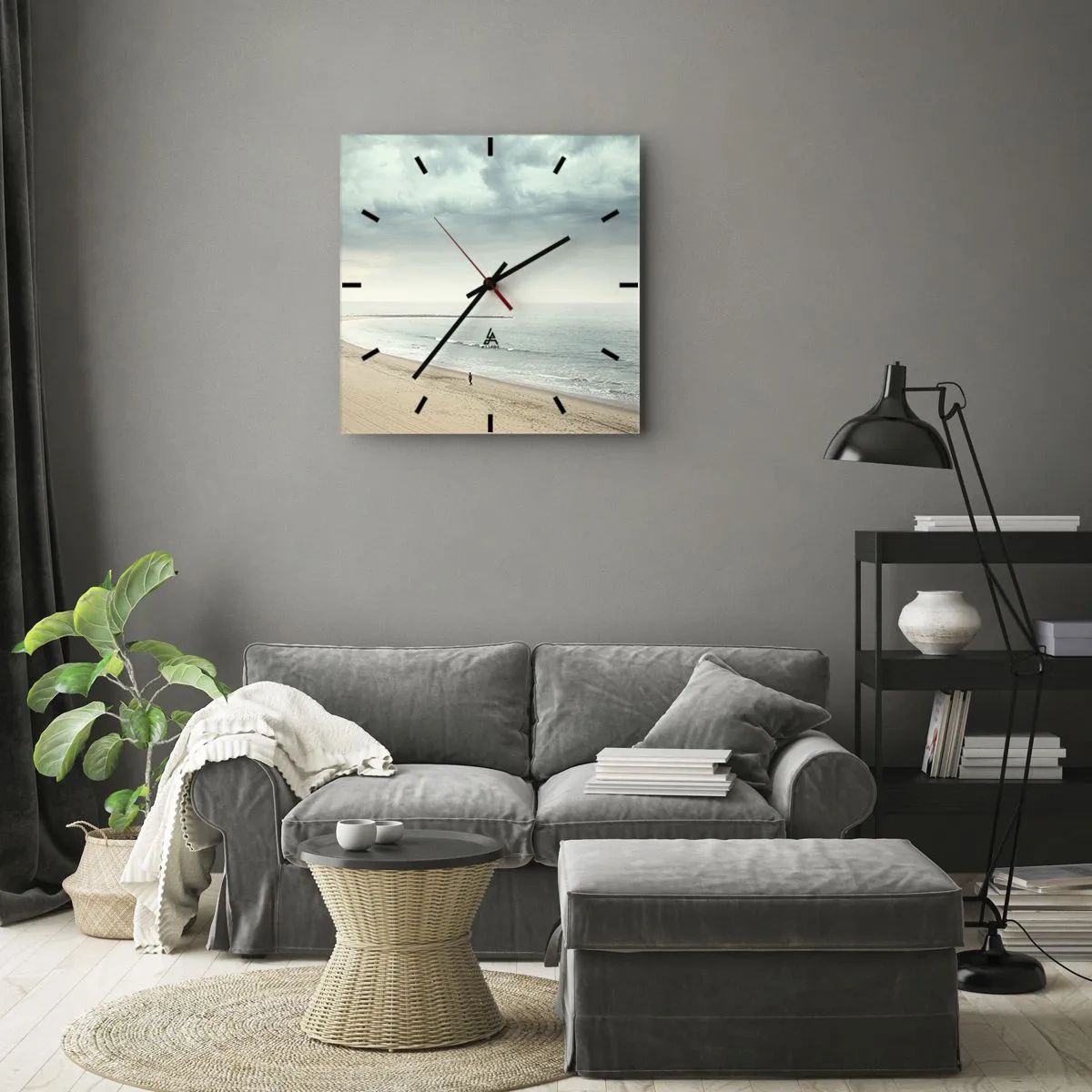 Orologio da parete - Orologio in Vetro - Cercando la pace - 30x30 cm