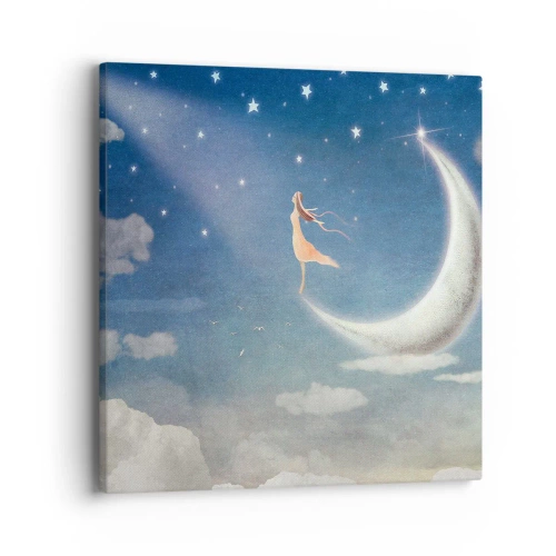 Quadro su tela - Stampe su Tela - Seduttrice celeste - 40x40 cm