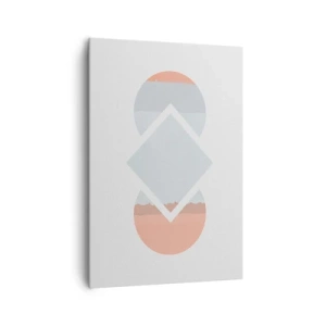 Quadro su tela - Stampe su Tela - Un dipinto minimalista con forme geometriche - 70x100cm - La situazione è chiara - Decorazione murale moderna per soggiorno e camera da letto ARTTOR