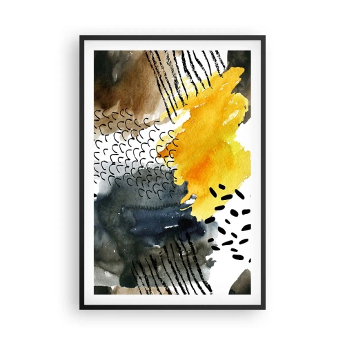 Poster in cornice nera - L'incontro degli elementi - 61x91 cm