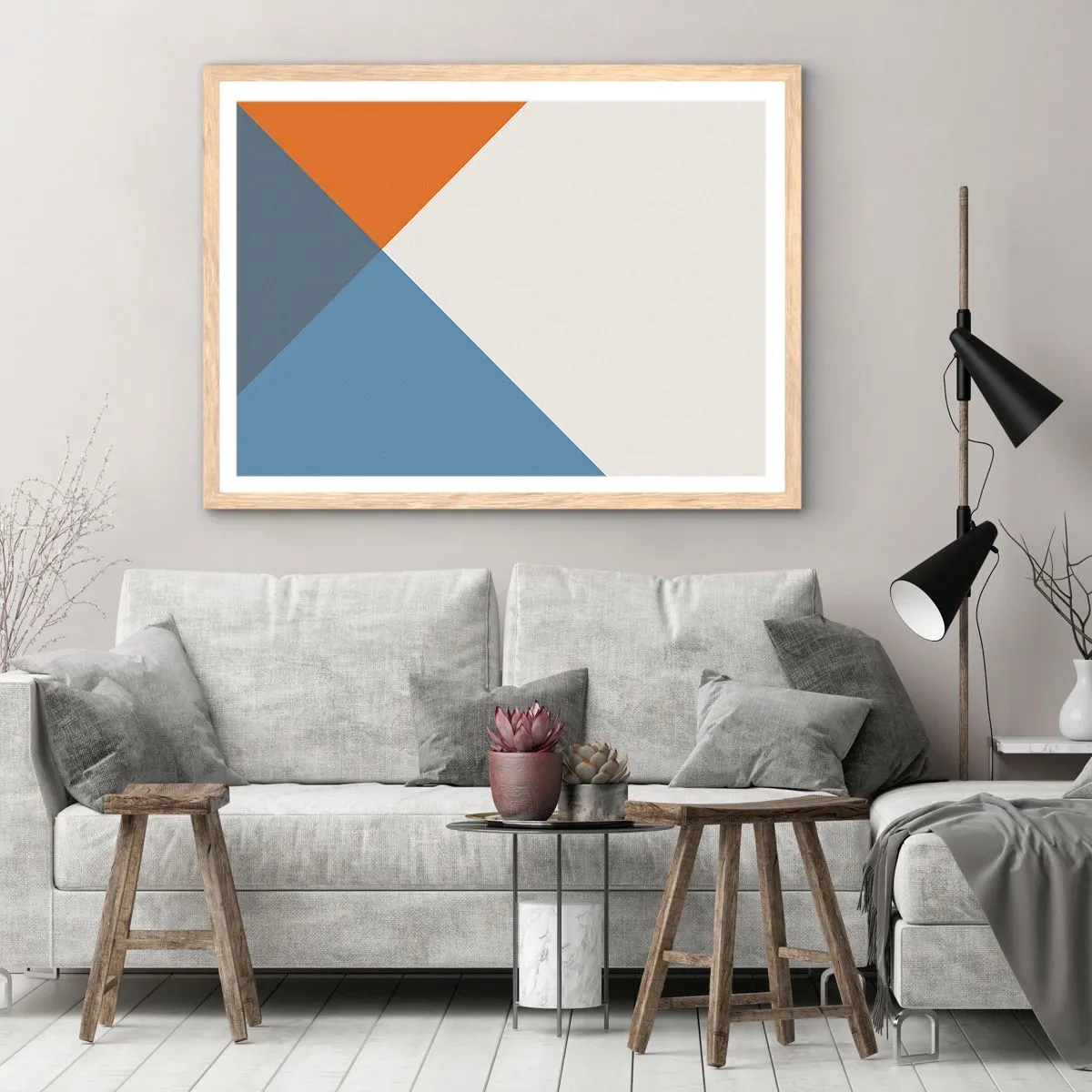 Poster in cornice rovere chiaro - Ad angolo... - 40x30 cm