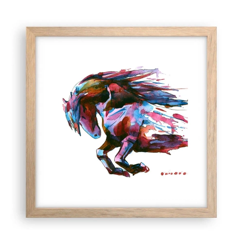 Poster in cornice rovere chiaro - In estasi - 30x30 cm